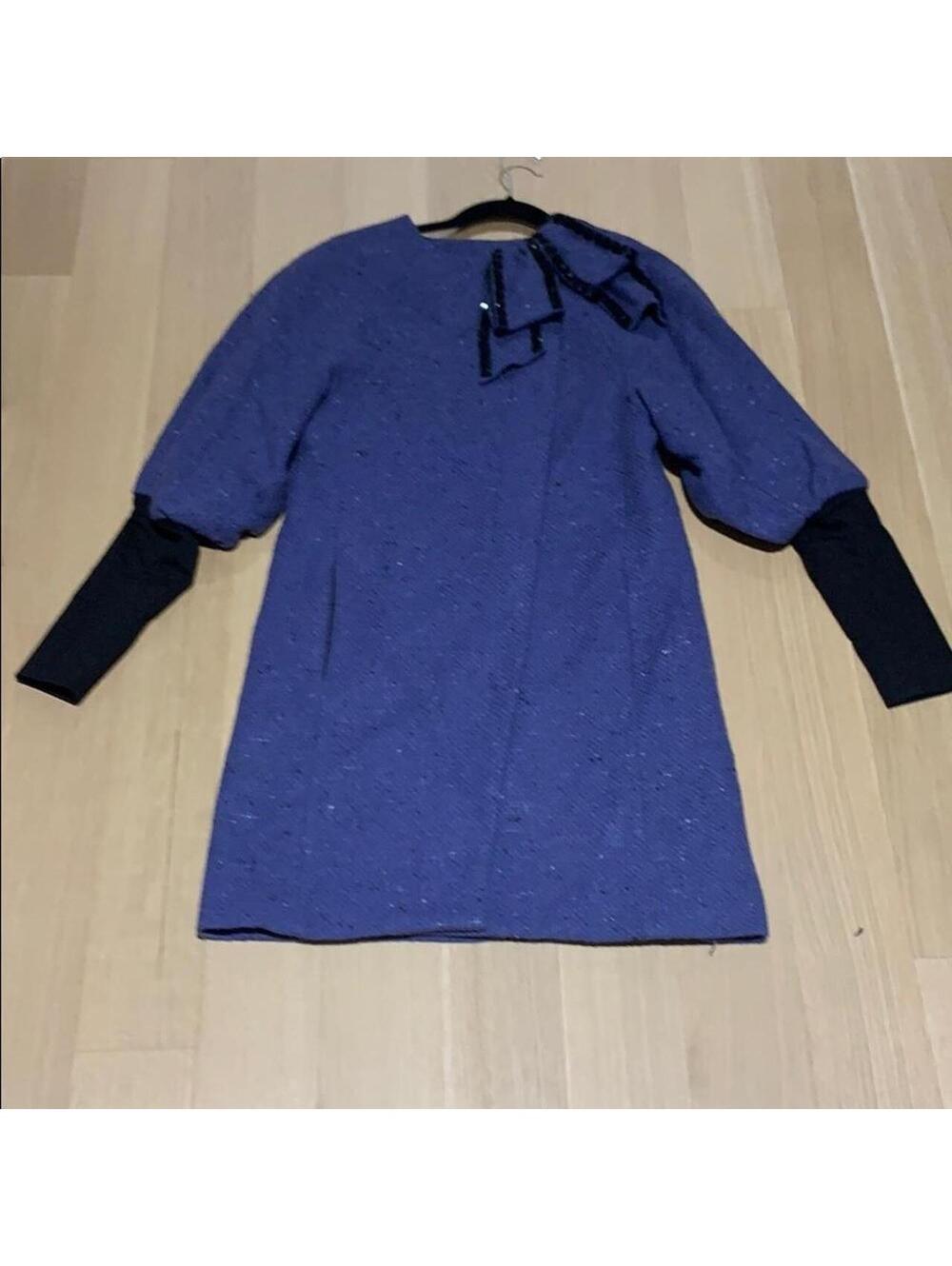 Black Label Paul Smith Periwinkle Wool Coat - 38